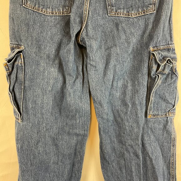 Levi's '94 Baggy Jeans 26 Blue Cargo Pockets Cinched Ankles - Picture 11 of 14